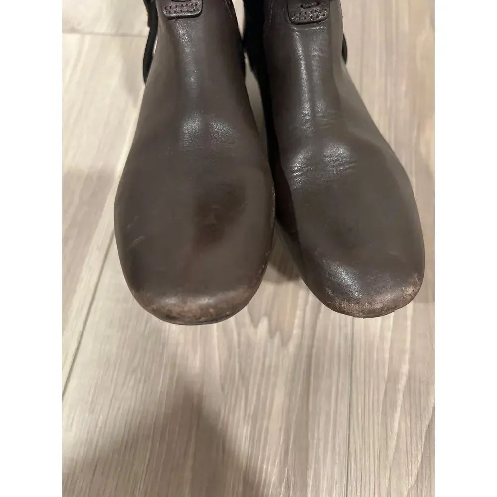 Tory Burch‎ Leather Riding Boots, Brown, Size 7M, KB243 - Picture 4 of 7